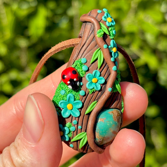 Turquoise Ladybug Pendant