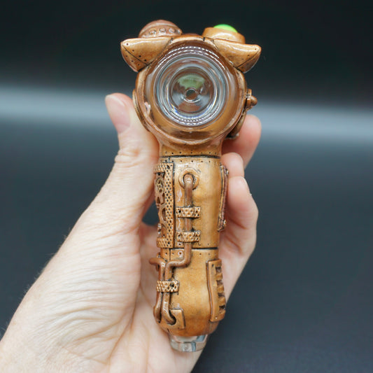 Cat-bot Steampunk Fiend : Ambient Glass collab