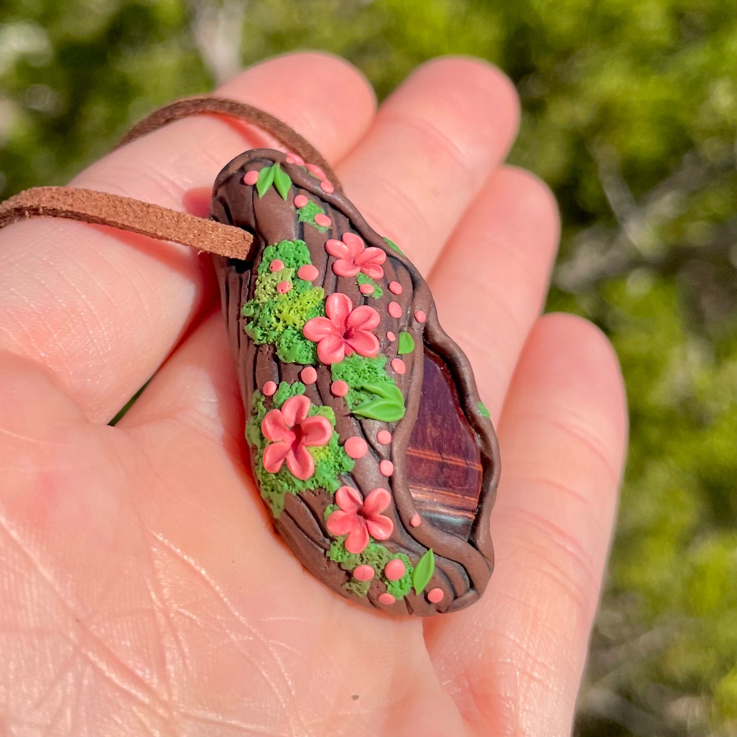 Tigers Eye Forest Pendant