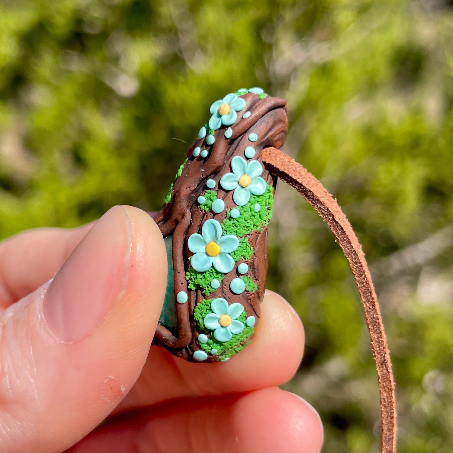 Amazonite Forest Pendant
