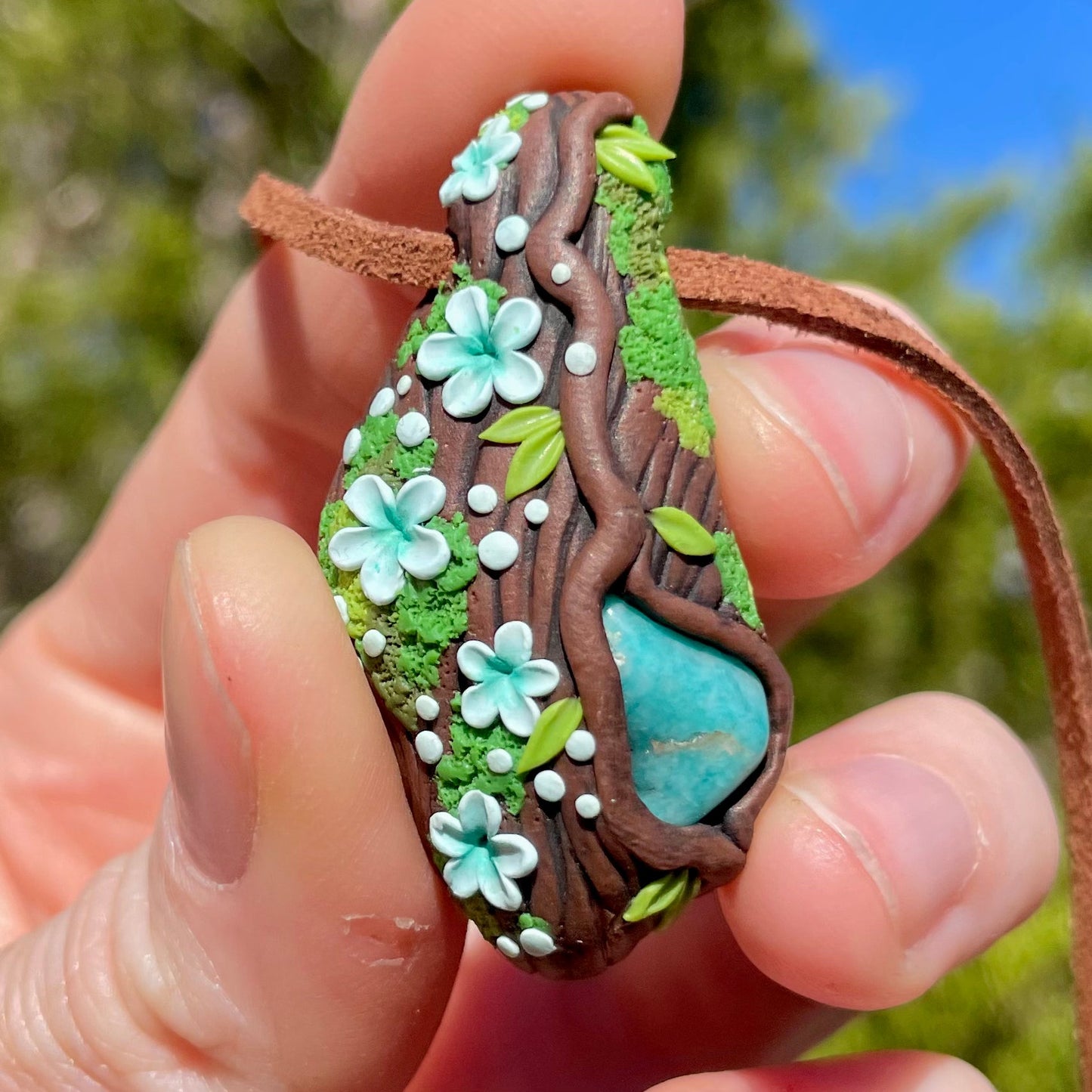 Amazonite Forest Pendant