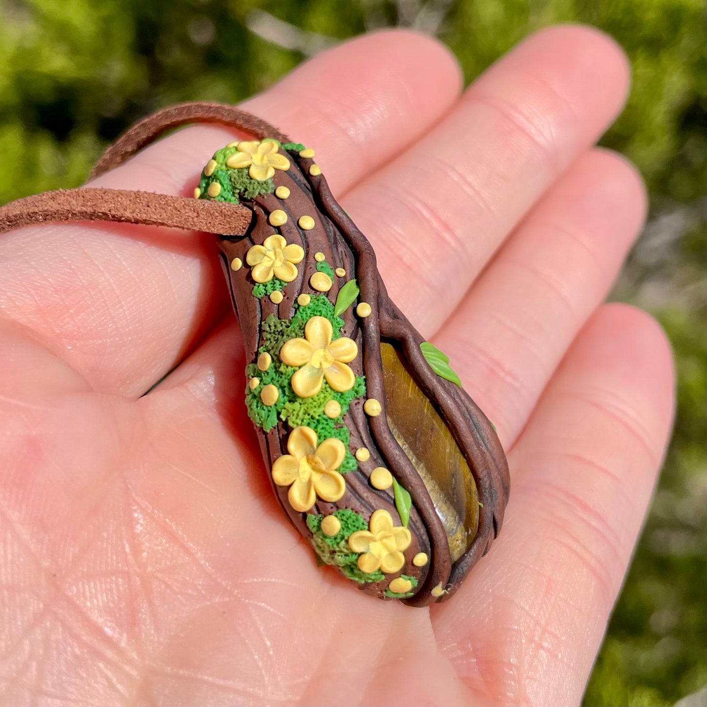 Tigers Eye Forest Pendant