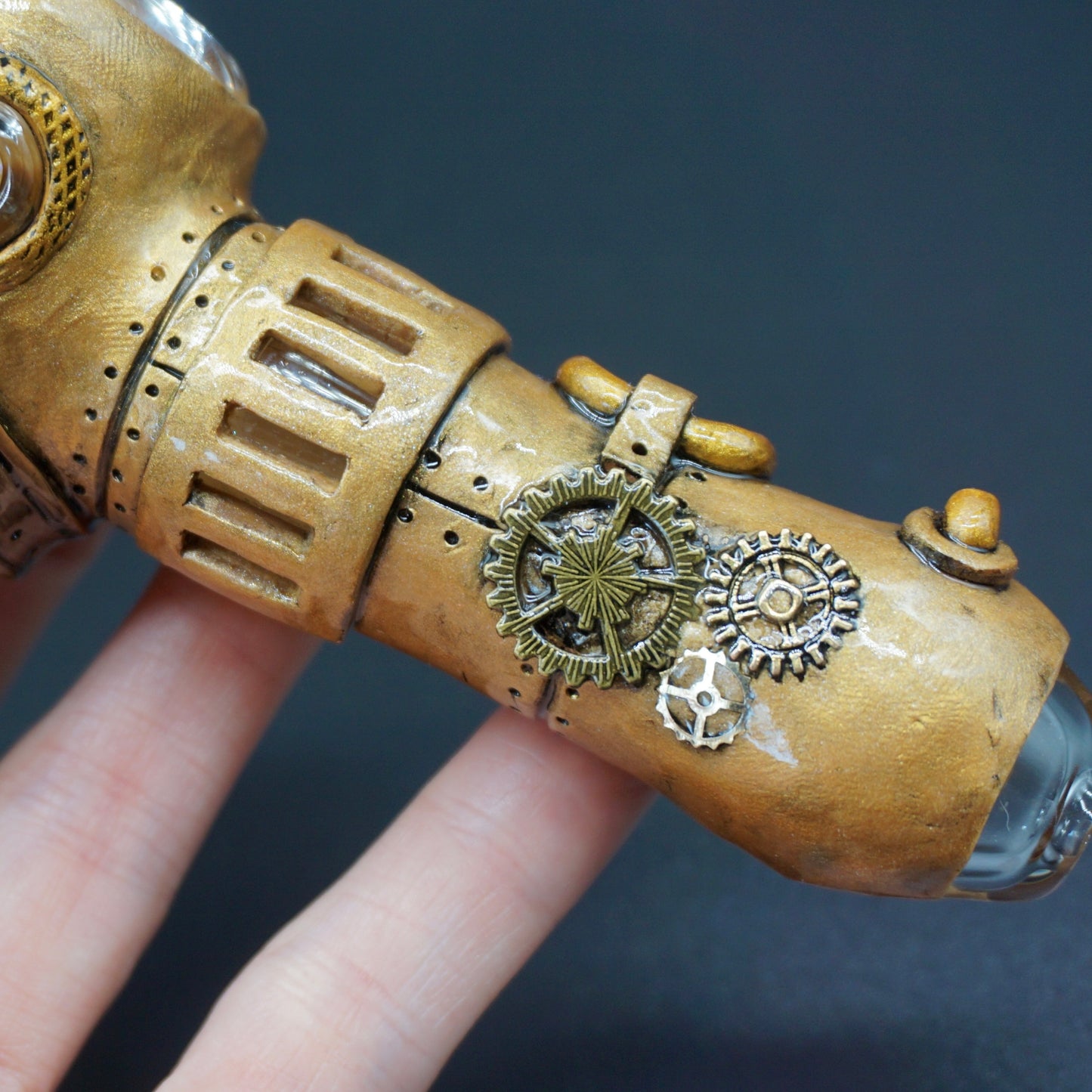 Golden Goggle Steampunk Fiend : Ambient Glass collab