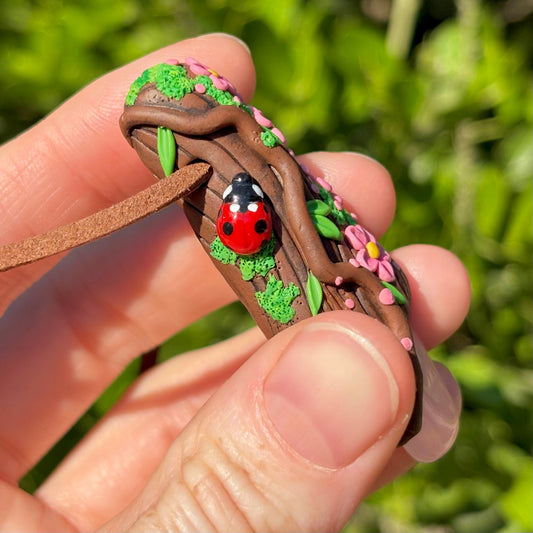 Rose Quartz Ladybug Pendant