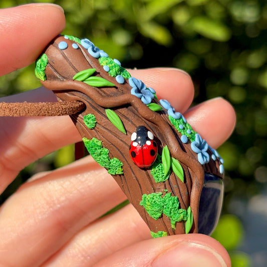 Sodalite Ladybug Pendant