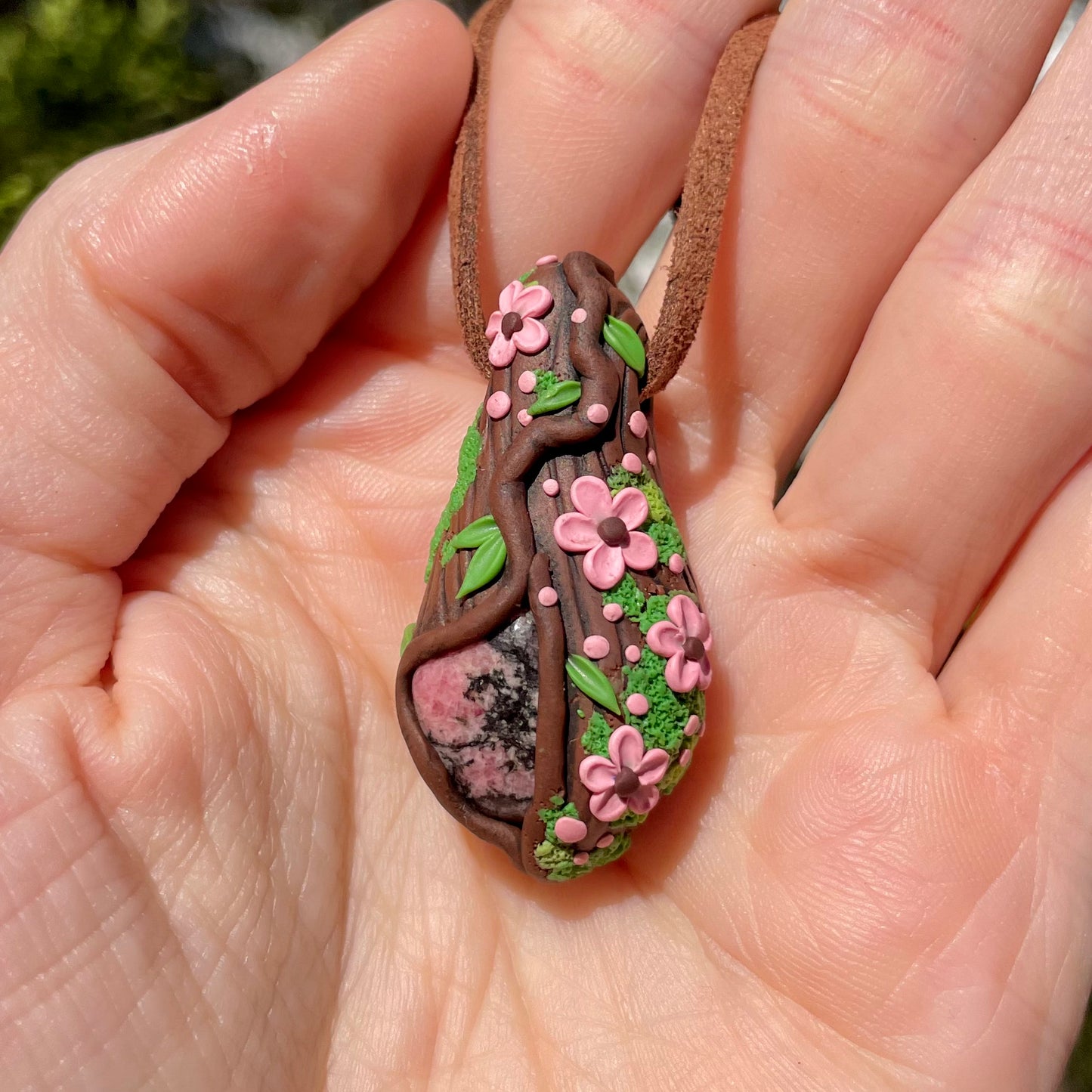 Rhodonite Forest Pendant