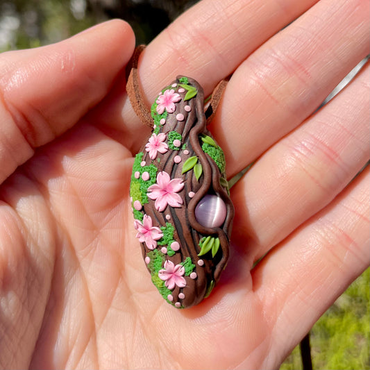 Fiber Optic Glass Forest Pendant