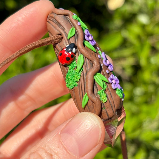 Amethyst Ladybug Pendant