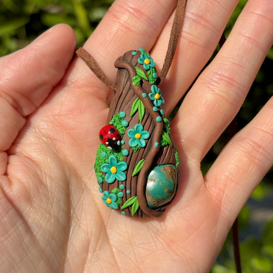 Turquoise Ladybug Pendant
