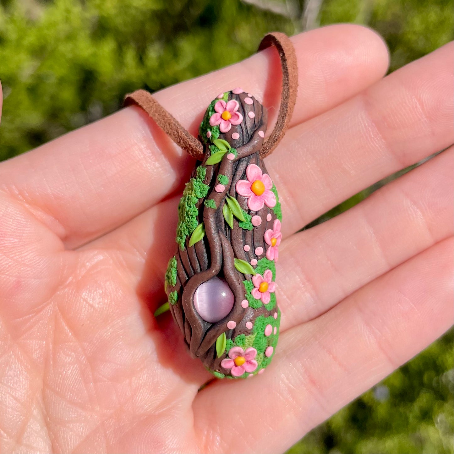 Fiber Optic Glass Forest Pendant