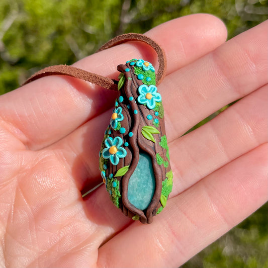 Amazonite Forest Pendant