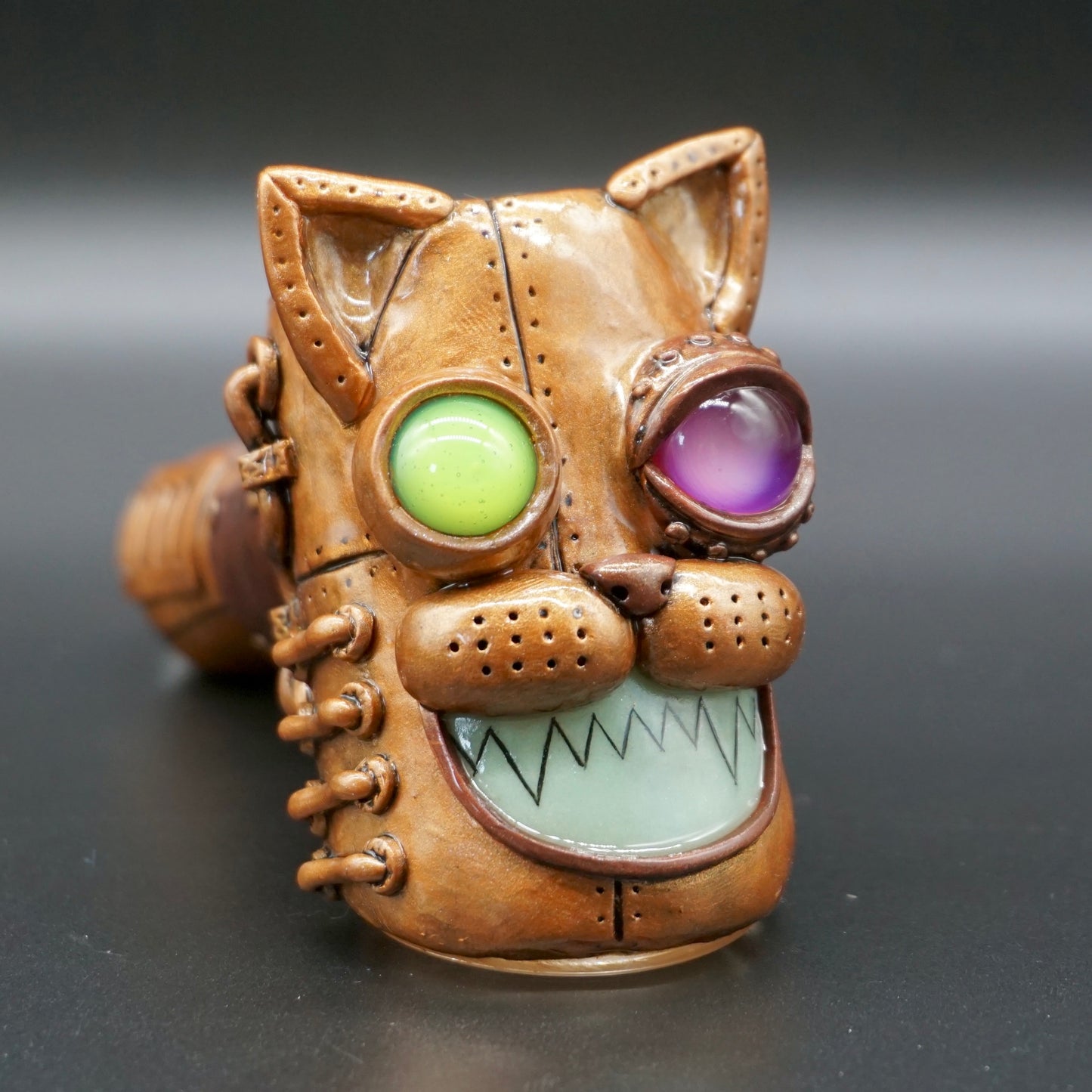 Cat-bot Steampunk Fiend : Ambient Glass collab