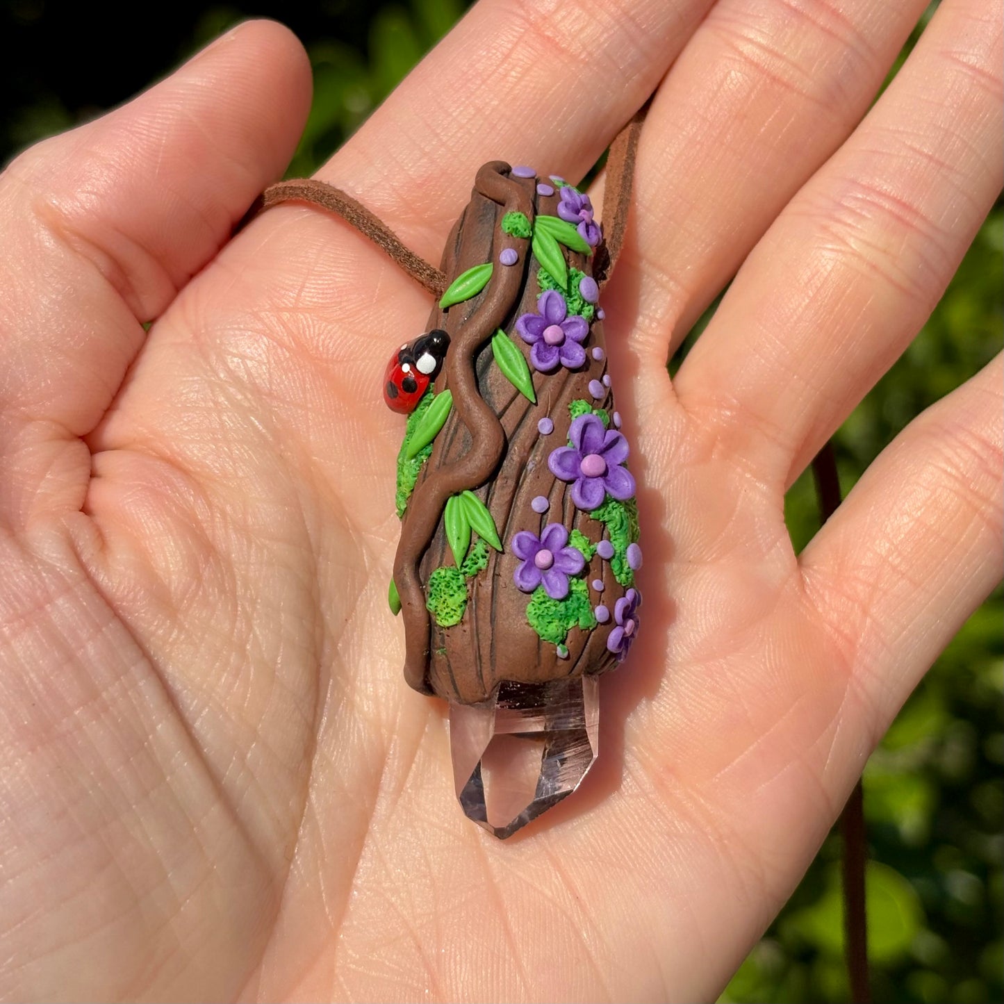 Amethyst Ladybug Pendant