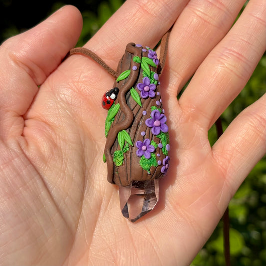 Amethyst Ladybug Pendant