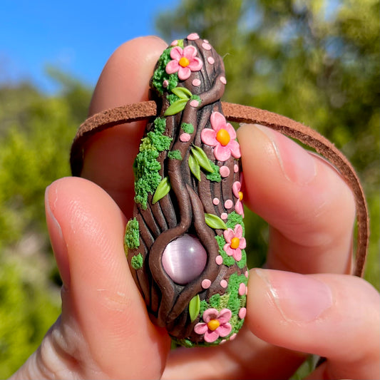 Fiber Optic Glass Forest Pendant