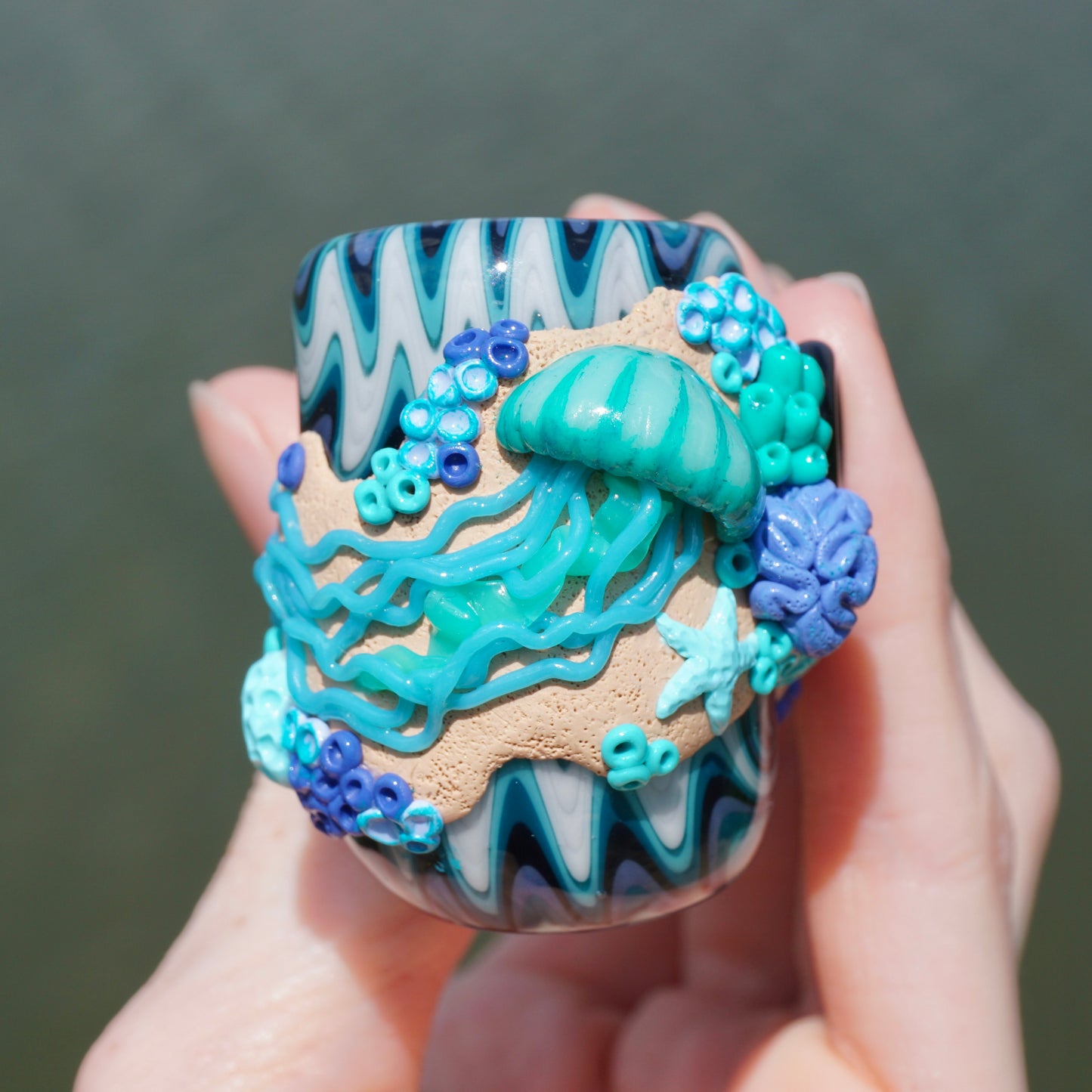 Teal Reef Hammer(Smeez Glass collab)