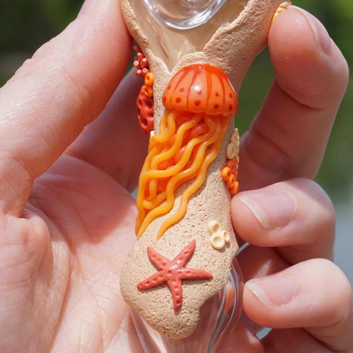 Orange Jellyfish Spoon : Savant Glass collab