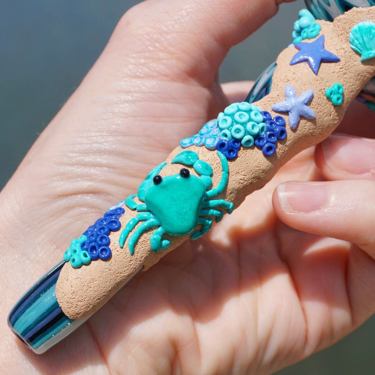 Teal Reef Hammer(Smeez Glass collab)