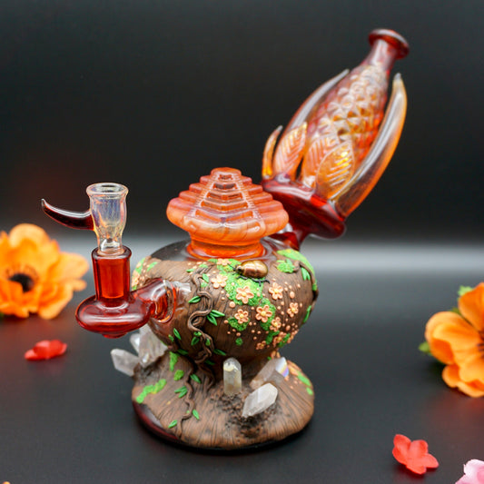 Red Iridescent Beetle Rig : Logan Ryan Glass collab