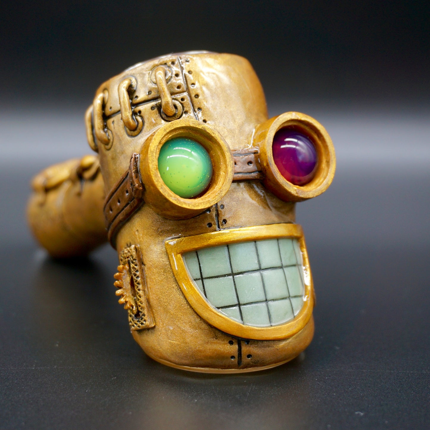Golden Goggle Steampunk Fiend : Ambient Glass collab