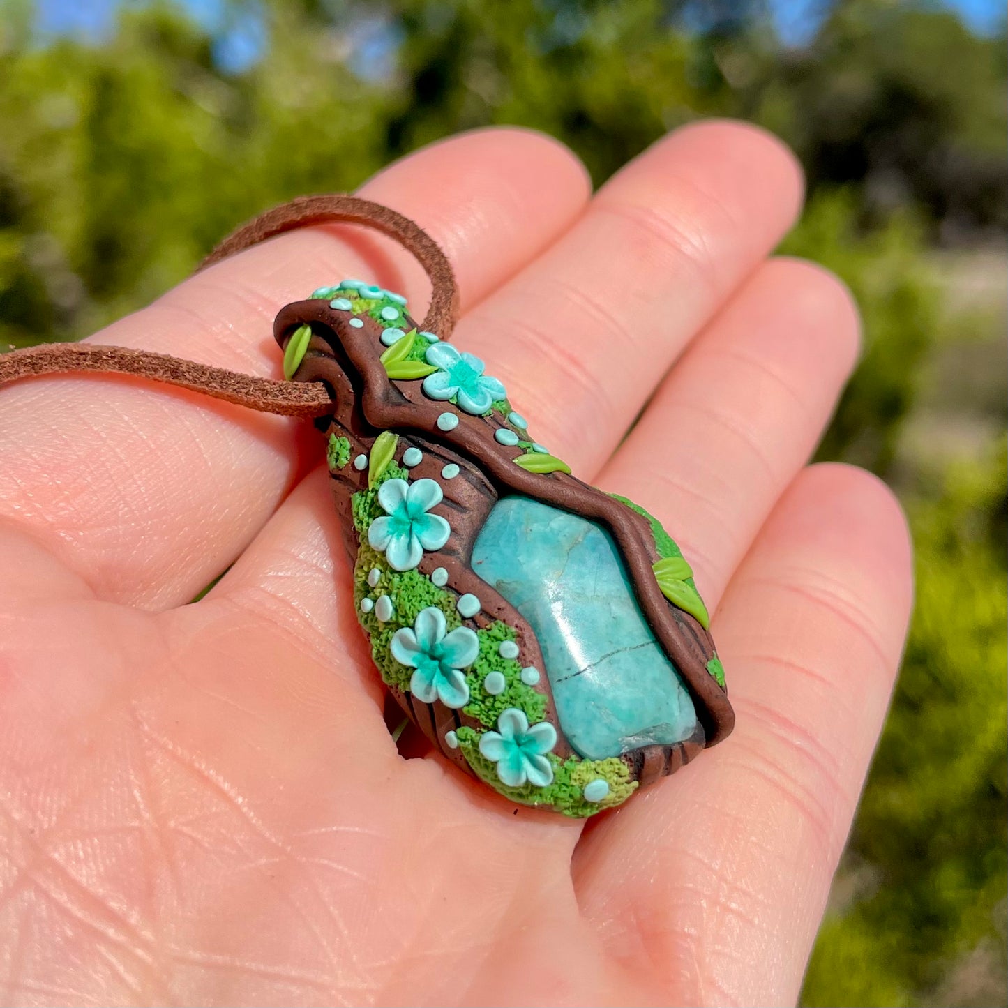 Amazonite Forest Pendant