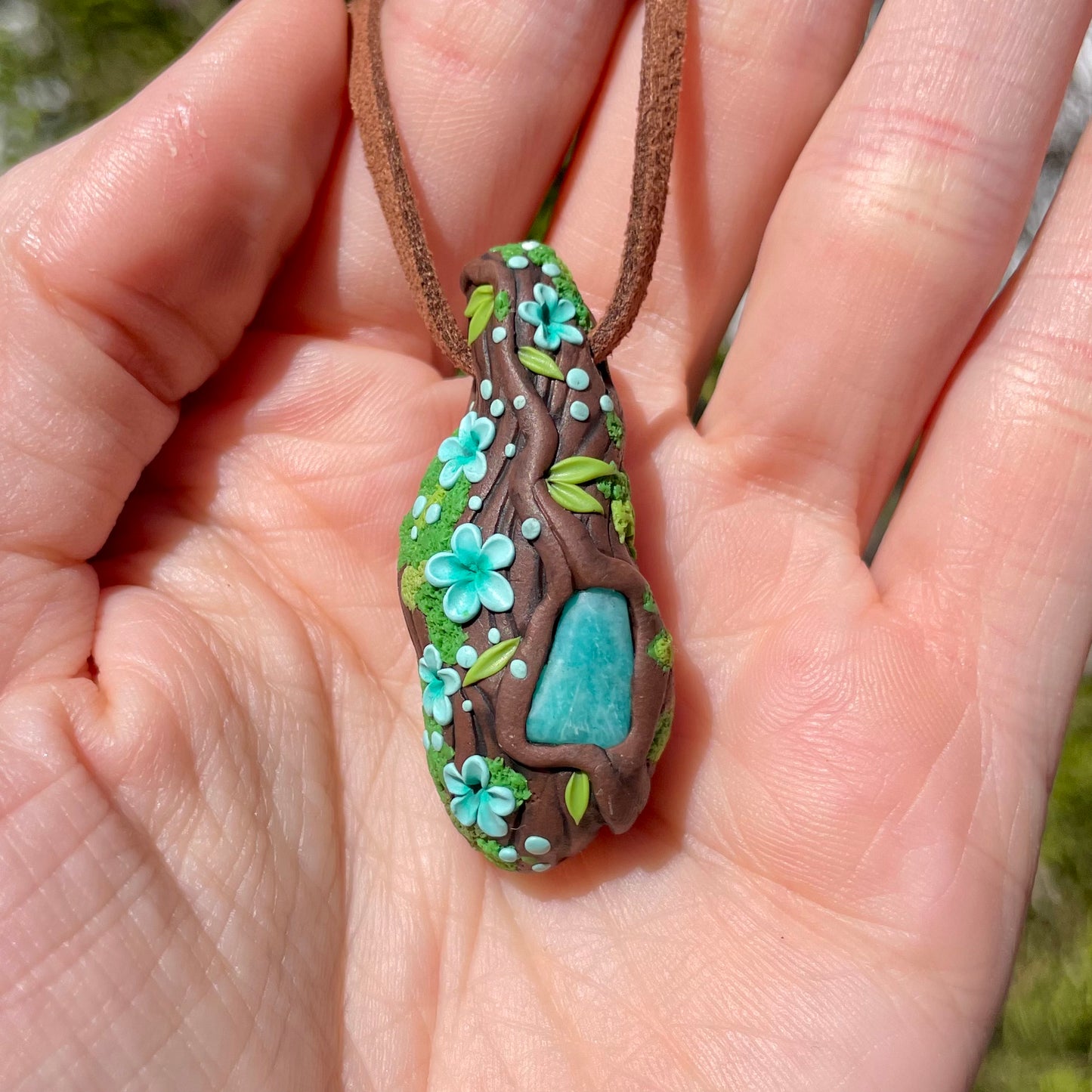 Amazonite Forest Pendant