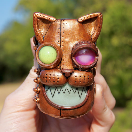Cat-bot Steampunk Fiend : Ambient Glass collab