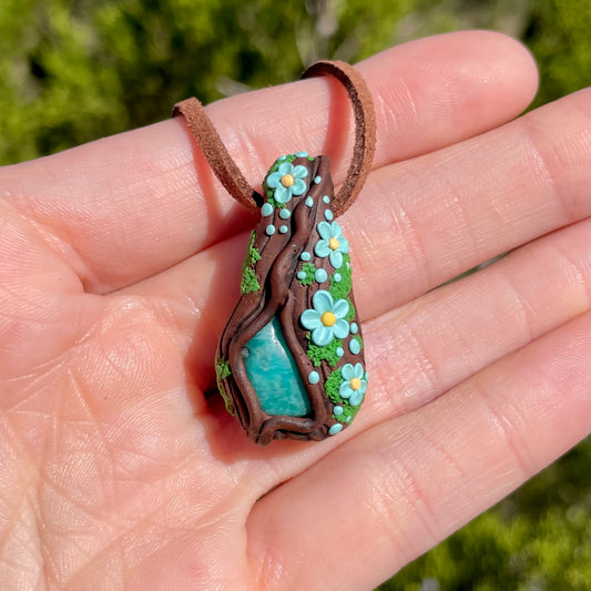 Amazonite Forest Pendant