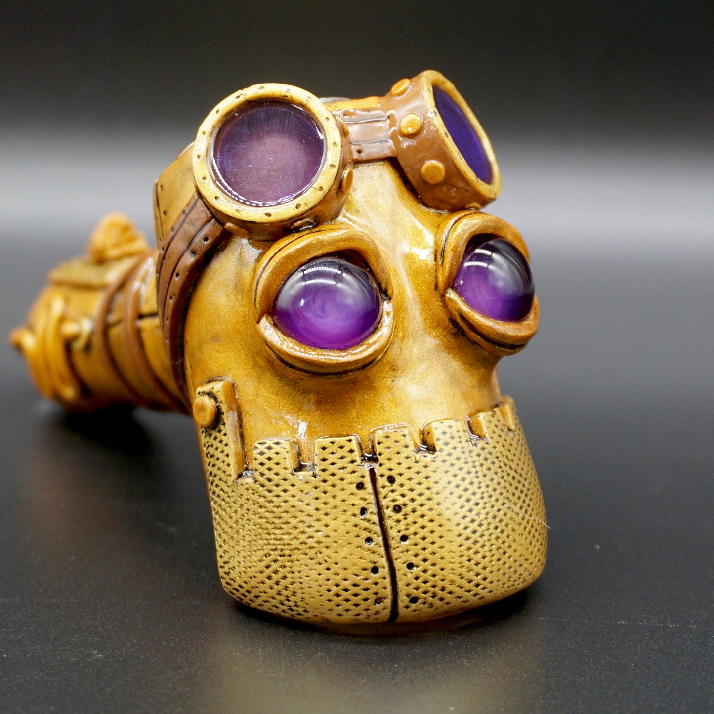 Leather Goggle Steampunk Fiend : Ambient Glass collab