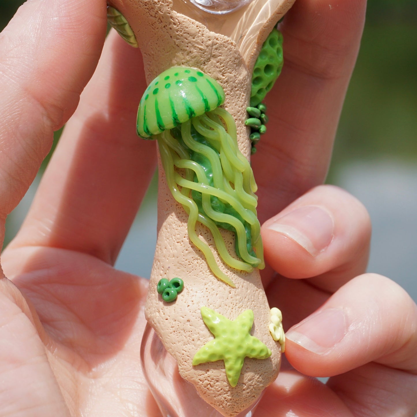 Green Jellyfish Spoon : Savant Glass collab