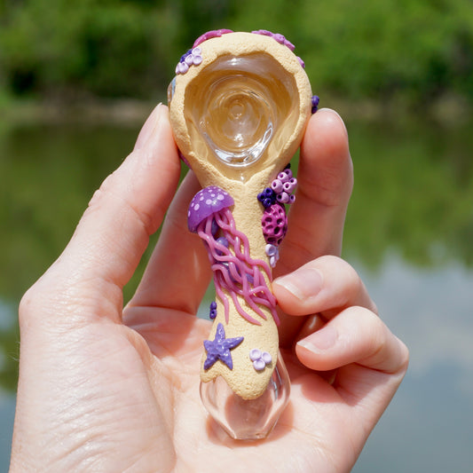 Purple Jellyfish Spoon : Savant Glass collab