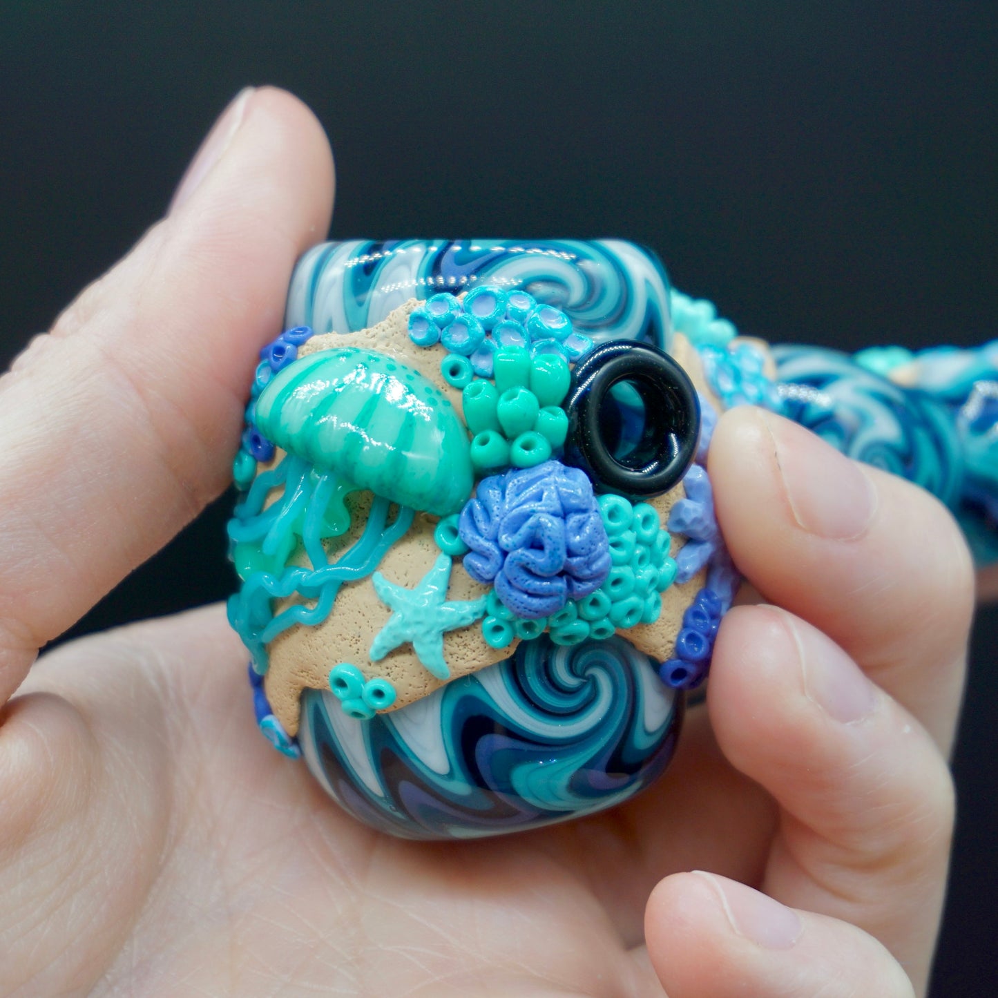 Teal Reef Hammer(Smeez Glass collab)